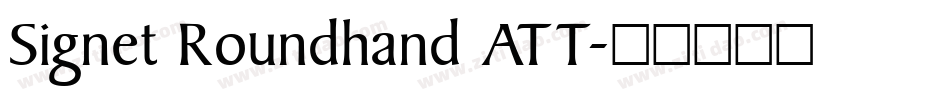 Signet Roundhand ATT字体转换